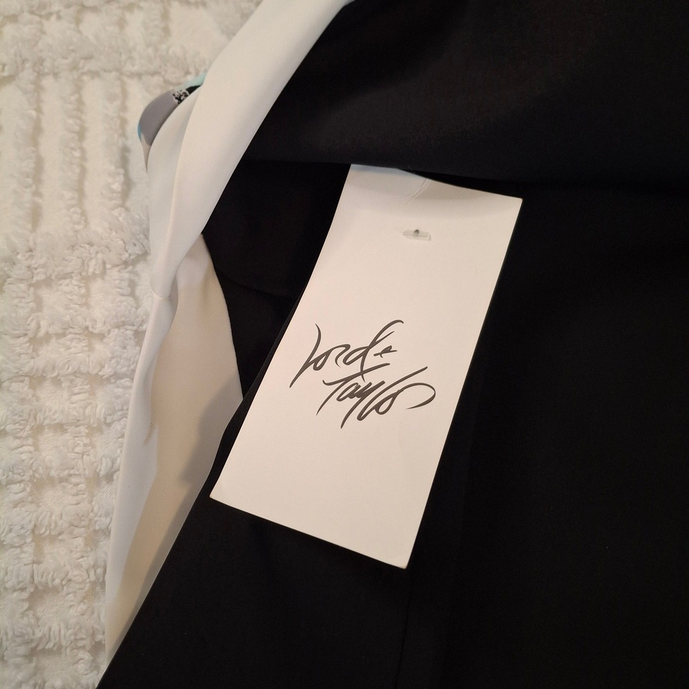 BCBG MAX AZRIA Womens 4 Alessandra Dress Black Abstract Colorblock Sheath NWT - Picture 9 of 10
